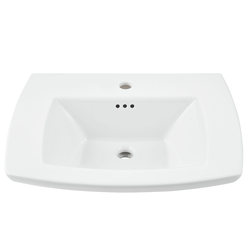 AMERICAN STANDARD 0445001.020, Edgemere Center Hole Only Pedestal Sink Top in White