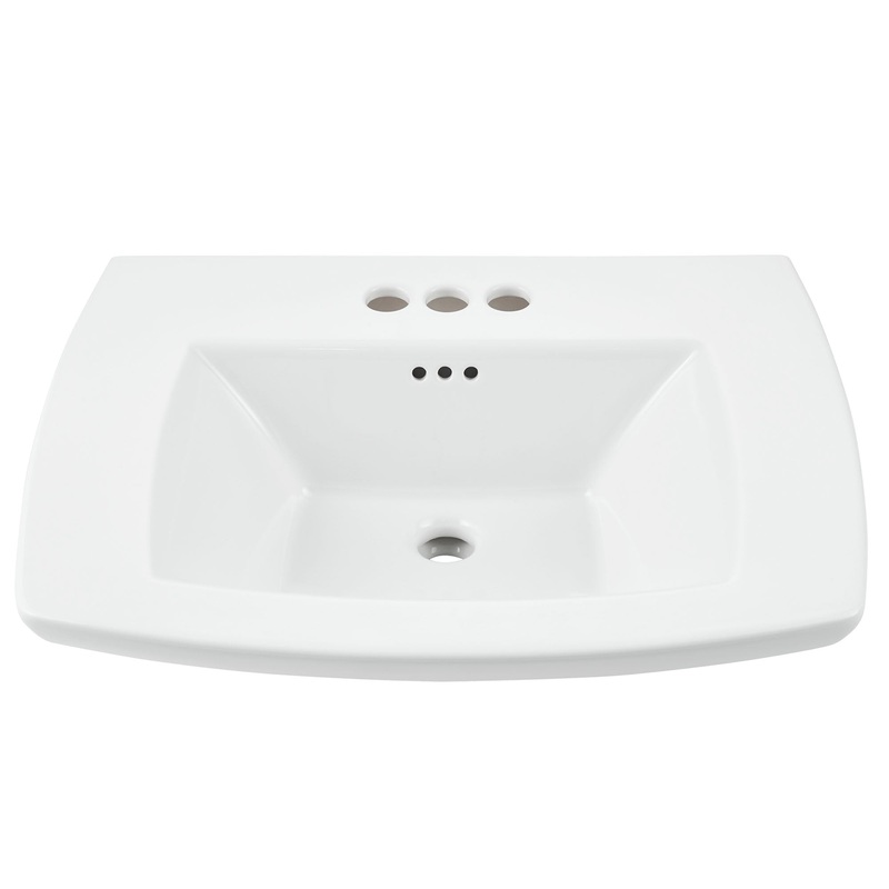 AMERICAN STANDARD 0445004.020, Edgemere 4-Inch Centerset Pedestal Sink Top in White
