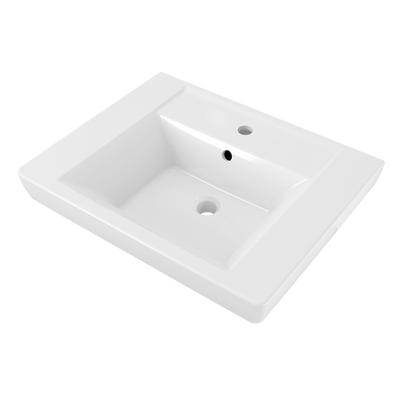 AMERICAN STANDARD 0641001.020, Boulevard Center Hole Only Pedestal Sink Top in White