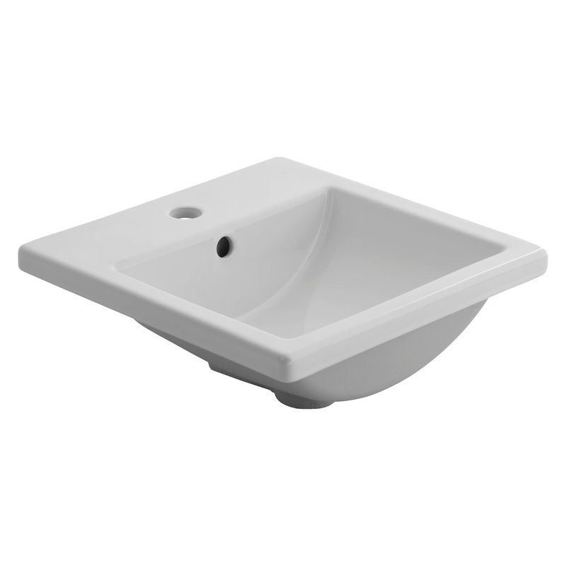 AMERICAN STANDARD 0642001.020, Studio Carre Drop-In Sink With Center Hole Only in White