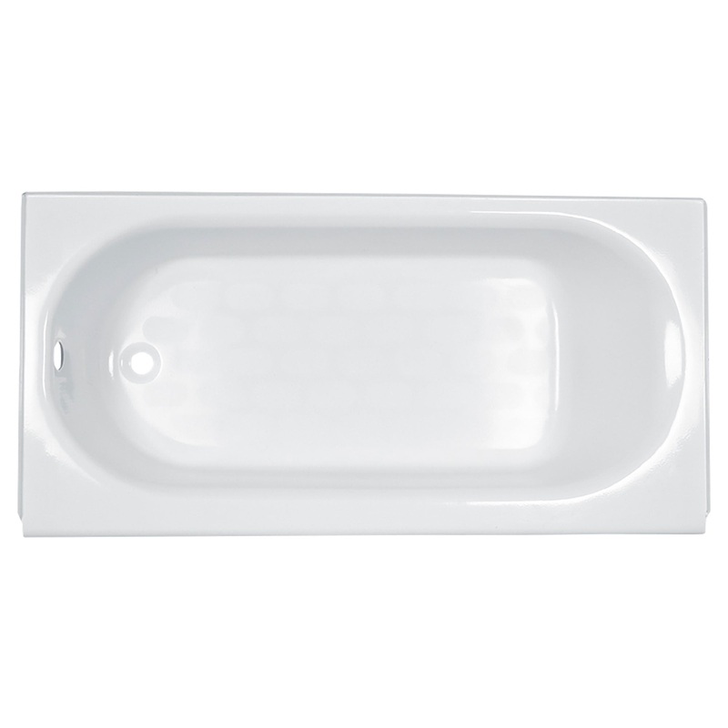 AMERICAN STANDARD 2392202.020, Princeton Americast 60 x 30-Inch Integral Apron Bathtub Above Floor Rough with Left-Hand Outlet in White