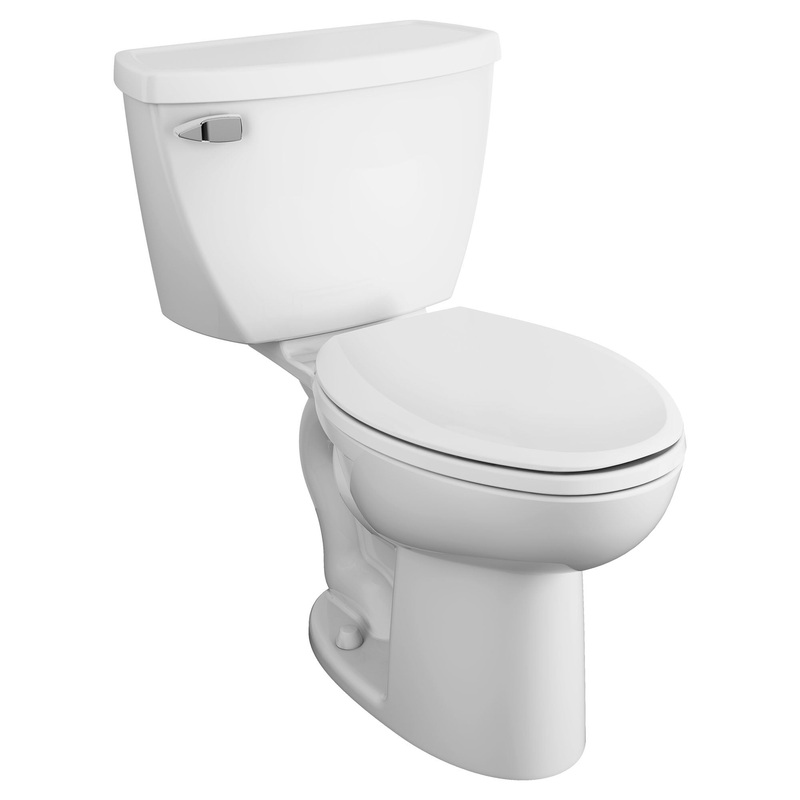 AMERICAN STANDARD 2467016.020, Cadet Two-Piece Pressure Assist 1.6 gpf/6.0 Lpf Chair Height Elongated EverClean Toilet in White