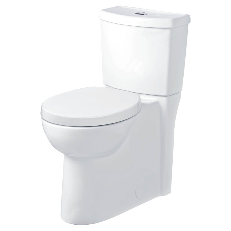 AMERICAN STANDARD 2795204.020, Studio Skirted Two-Piece Dual Flush 1.6 gpf/6.0 Lpf and 1.1 gpf/4.2 Lpf Chair Height Round Front Toilet With Seat in White