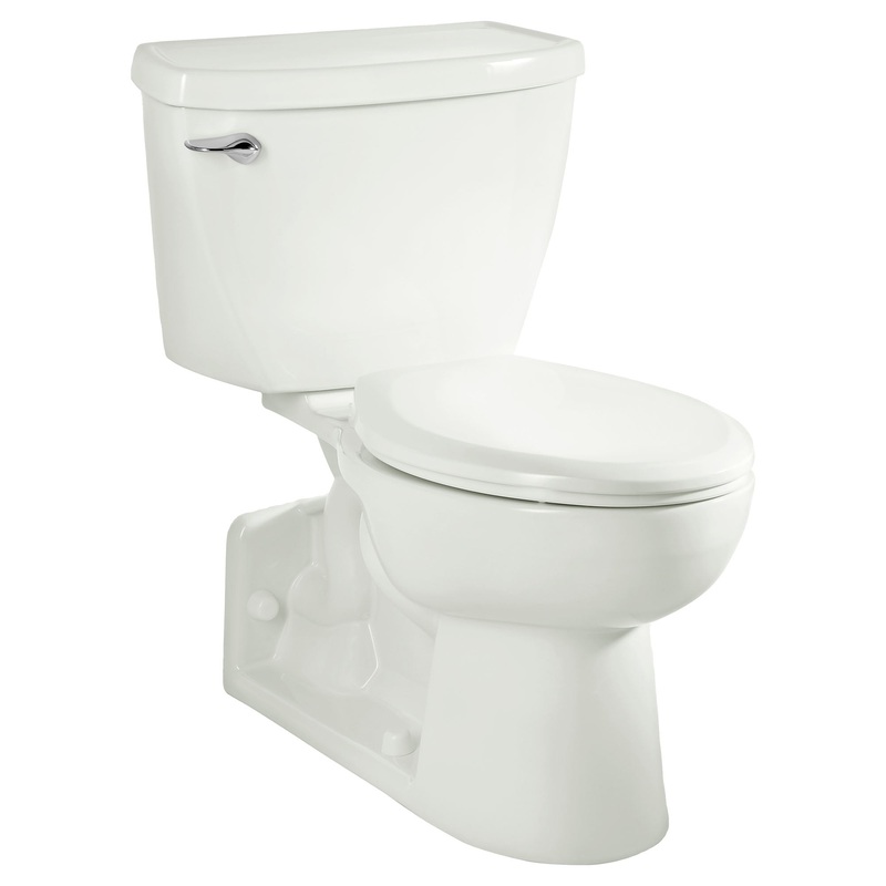 AMERICAN STANDARD 2876016.020, Yorkville Two-Piece Pressure Assist 1.6 gpf/6.0 Lpf Back Outlet Elongated EverClean Toilet in White
