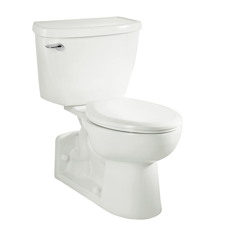 AMERICAN STANDARD 2878100.020, Yorkville Two-Piece Pressure Assist 1.1 gpf/4.2 Lpf Chair Height Back Outlet Elongated EverClean Toilet in White