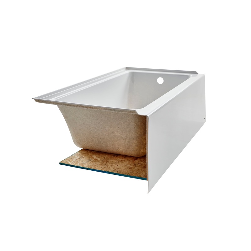 AMERICAN STANDARD 2973102.020, Studio 60 x 30-Inch Integral Apron Bathtub With Right-Hand Outlet in White