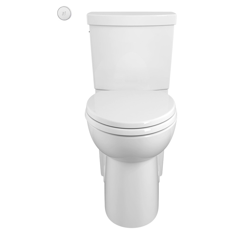AMERICAN STANDARD 2989709.020, Cadet Touchless Chair Height Elongated Toilet With Concealed Trapway in White