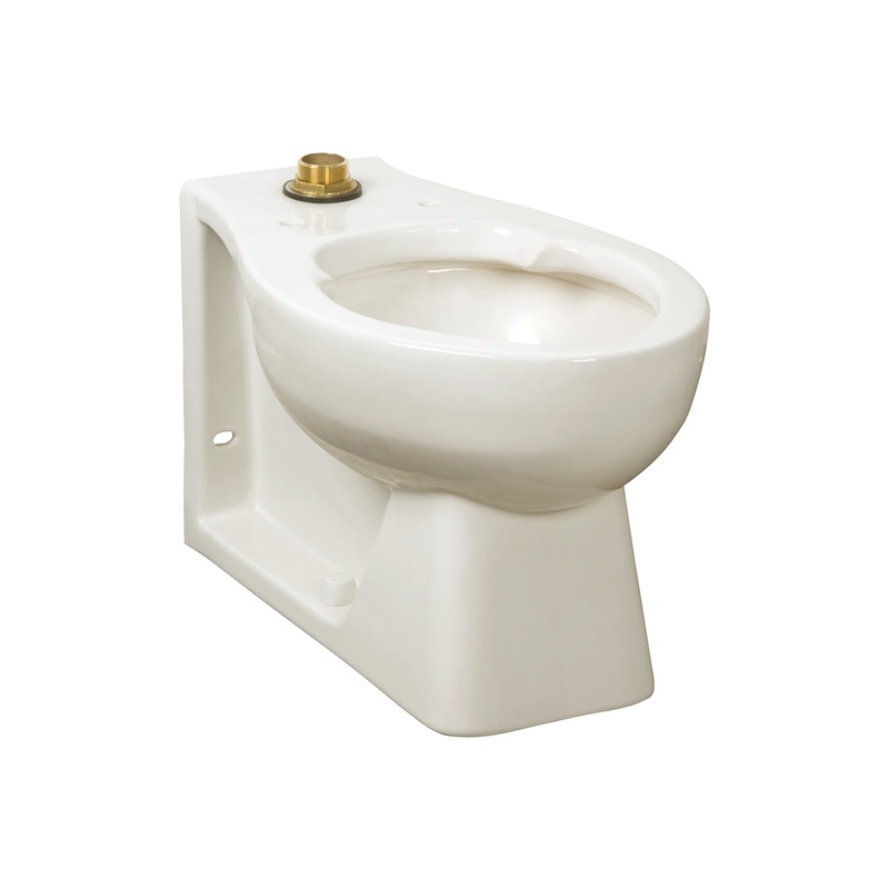 AMERICAN STANDARD 3312001.020, Huron 1.28  1.6 gpf (4.8  6.0 Lpf) Chair Height Top Spud Back Outlet Elongated EverClean Bowl in White