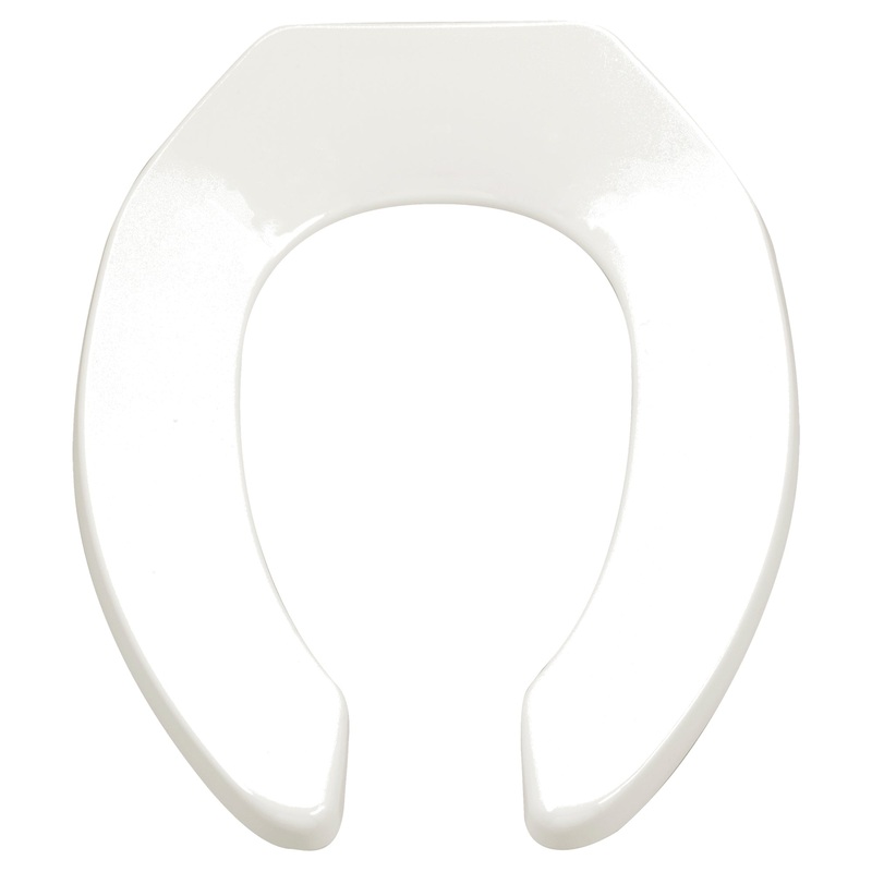 AMERICAN STANDARD 5901100.020, Commercial Heavy Duty Open Front Elongated Toilet Seat in White