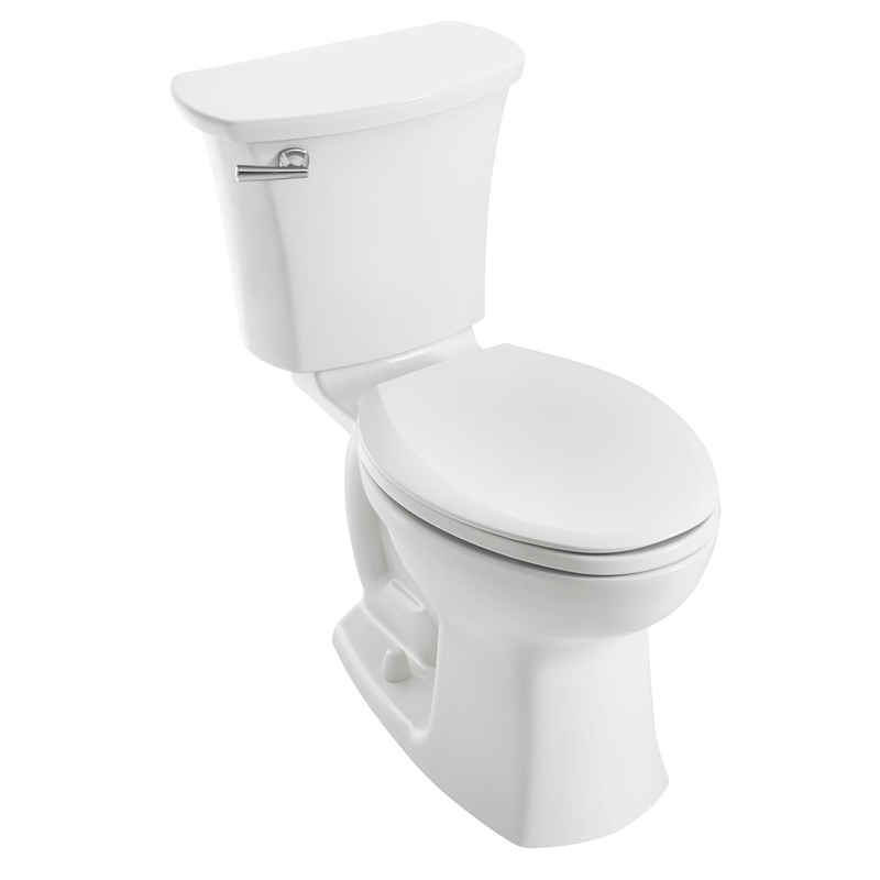 AMERICAN STANDARD 204AA104.020, Edgemere Two-Piece 1.28 gpf/4.8 Lpf Chair-Height Elongated Toilet Less Seat in White