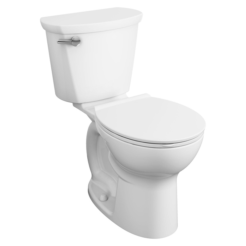 AMERICAN STANDARD 215BA004.020, Cadet PRO Two-Piece 1.6 gpf/6.0 Lpf Chair Height Round Front Toilet Less Seat in White