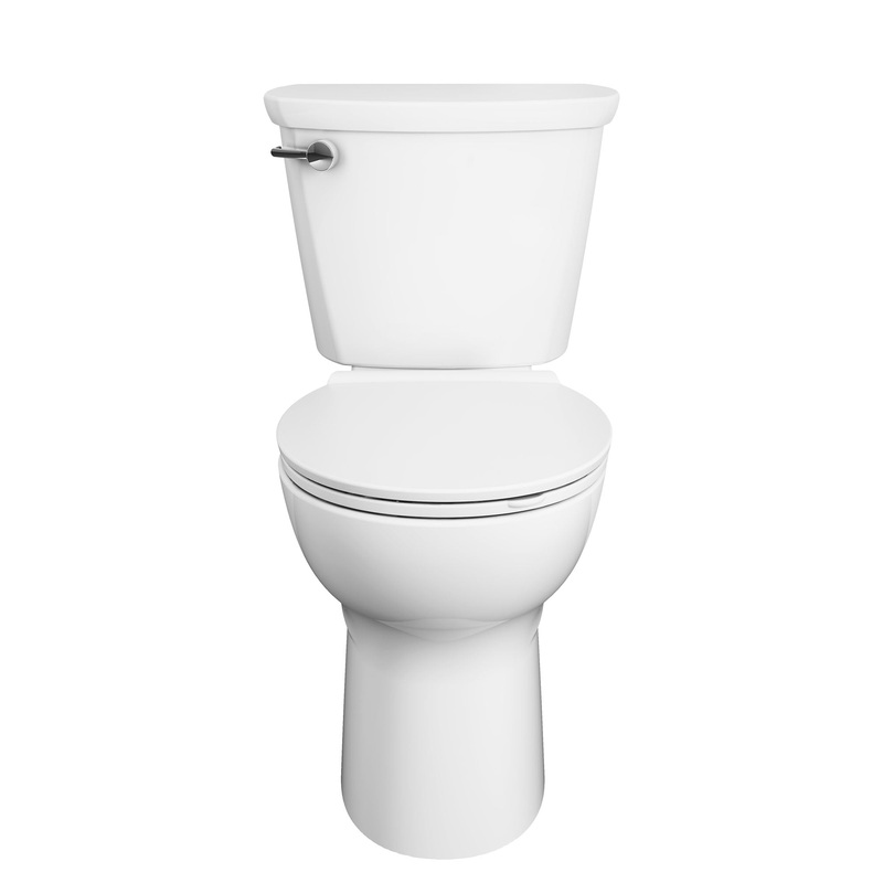 AMERICAN STANDARD 215BA104.020, Cadet PRO Two-Piece 1.28 gpf/4.8 Lpf Chair Height Round Front Toilet Less Seat in White