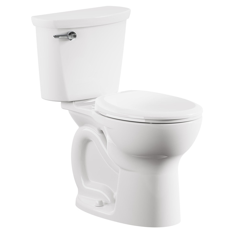 AMERICAN STANDARD 215BB004.020, Cadet PRO Two-Piece 1.6 gpf/6.0 Lpf Chair Height Round Front 10-Inch Rough Toilet Less Seat in White