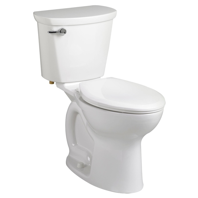 AMERICAN STANDARD 215BB104.020, Cadet PRO Two-Piece 1.28 gpf/4.8 Lpf Chair Height Round Front 10-Inch Rough Toilet Less Seat in White