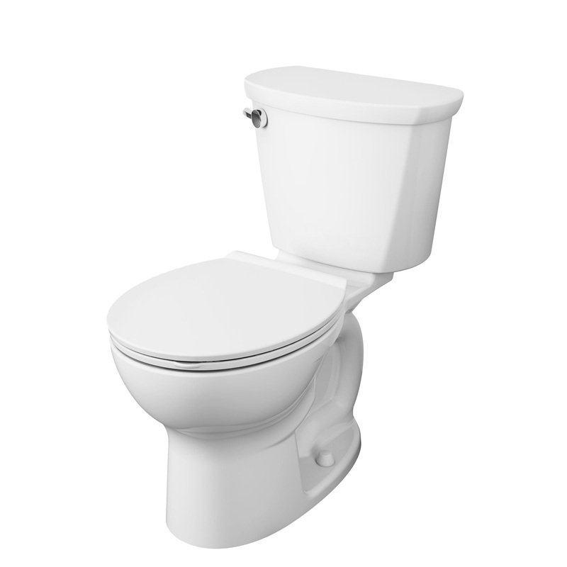 AMERICAN STANDARD 215DA104.020, Cadet PRO Two-Piece 1.28 gpf/4.8 Lpf Standard Height Round Front Toilet Less Seat in White