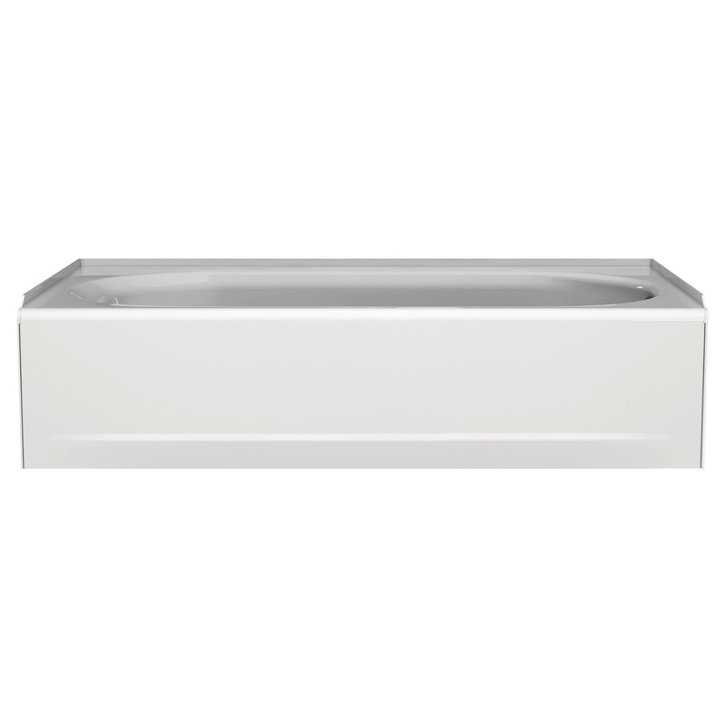 AMERICAN STANDARD 2391202ICH.020, Princeton Americast 60 x 30-Inch Integral Apron Bathtub Right-Hand Outlet With Integral Drain in White