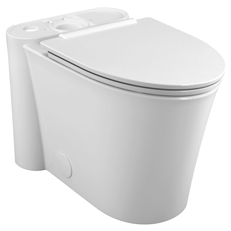 AMERICAN STANDARD 3712A100.020, Studio S Concealed Trapway Chair Height Elongated Toilet Bowl With Seat in White