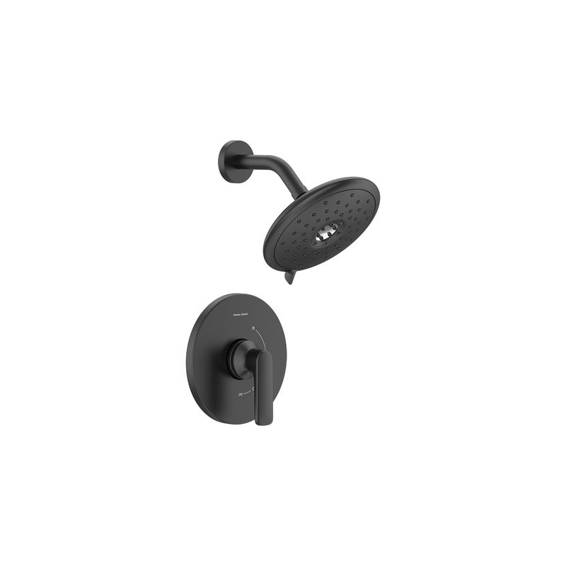 AMERICAN STANDARD TU061507.243, Aspirations 1.8 gpm/6.8L/min Shower Trim Kit with Lever Handle in Matte Black