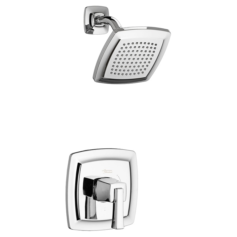 AMERICAN STANDARD TU353501.002, Townsend 2.5 gpm/9.5L/min Shower Trim Kit With Rain Showerhead, Double Ceramic Pressure Balance Cartridge With Lever Handle in Chrome