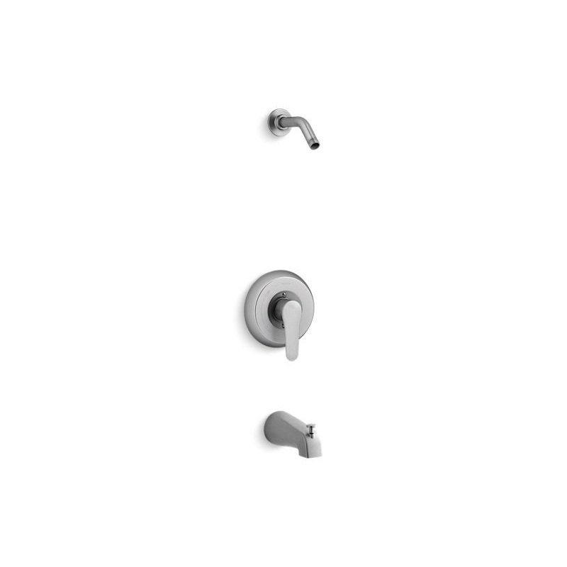 KOHLER July K-TLS98007-4-G Brushed Chrome Rite-Temp bath and shower trim kit, without showerhead