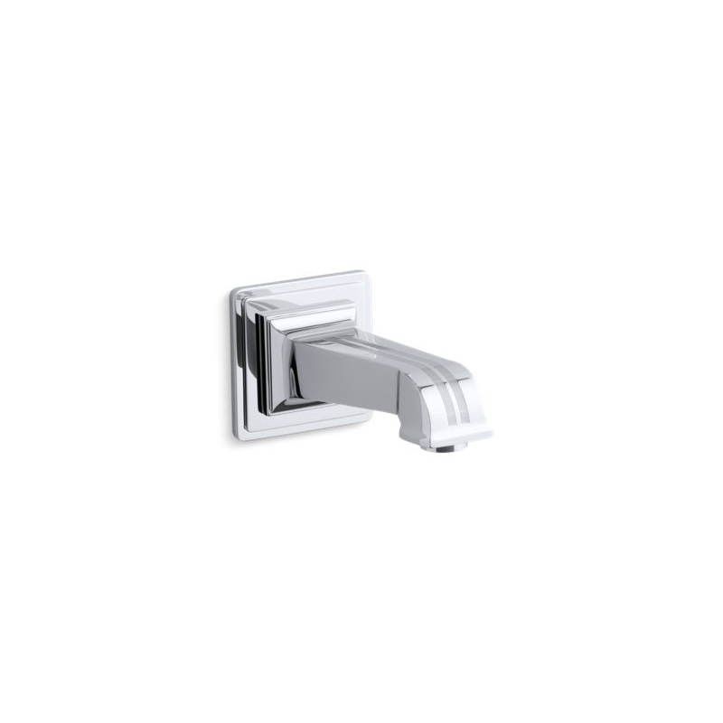 KOHLER K-13139-B-CP Pinstripe wall-mount 6-7/8" non-diverter bath spout