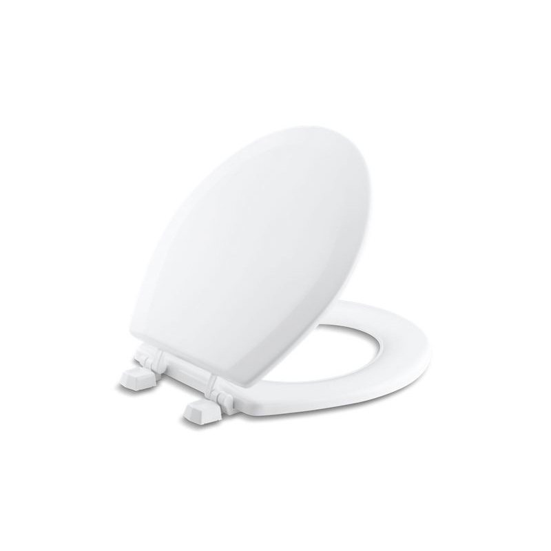 KOHLER K-4716-T-0 Triko round-front toilet seat with plastic hinges