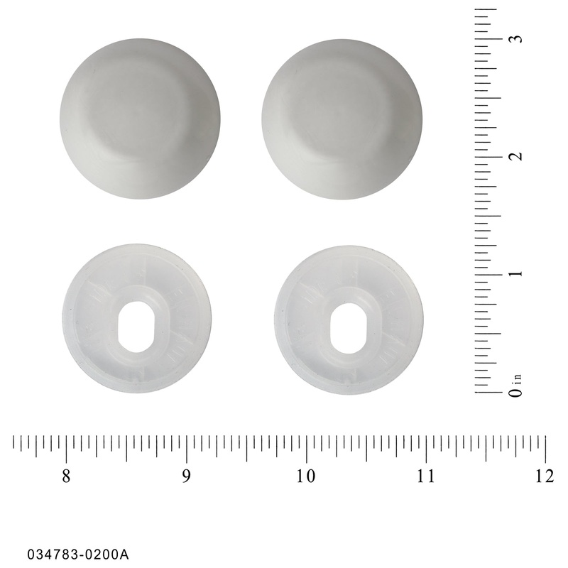 AMERICAN STANDARD 034783-0200A, Toilet Bolt Cap Kit in White