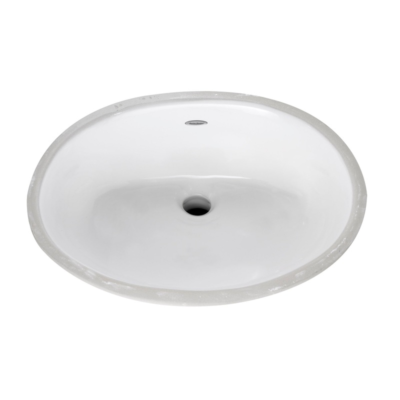 AMERICAN STANDARD 0495300.020, Ovalyn Small Under Counter Sink With Glazed Underside in White