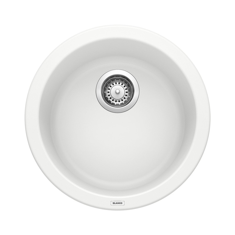 BLANCO 511631 Rondo Rondo SILGRANIT 18" Dual Mount Bar Sink - White in White