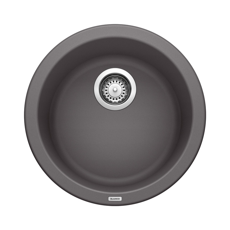 BLANCO 518911 Rondo Rondo SILGRANIT 18" Dual Mount Bar Sink - Cinder in Cinder