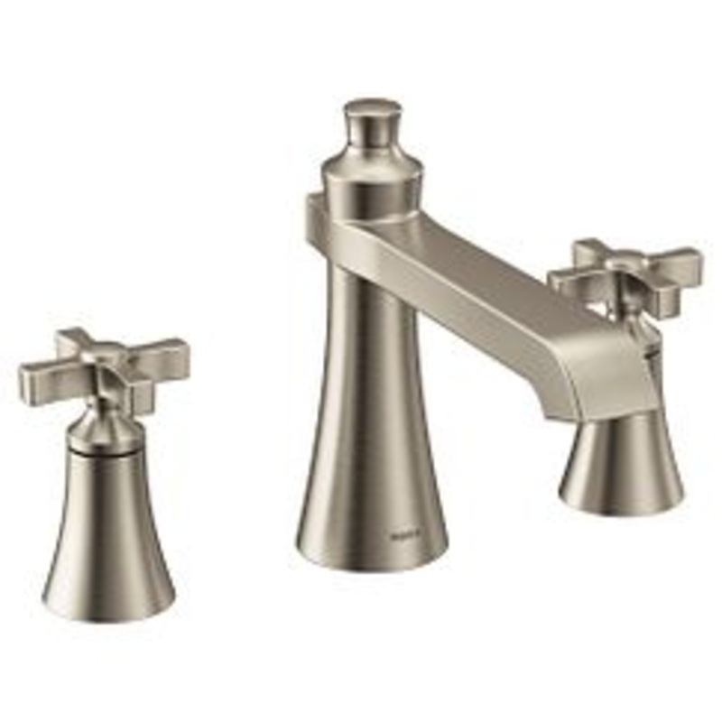 MOEN TS927BN Flara  Two-Handle Roman Tub Faucet In Brushed Nickel