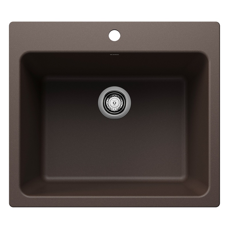 BLANCO 401922 Liven Liven SILGRANIT 25" Single Bowl Dual Mount Laundry Sink - Cafe in Cafe