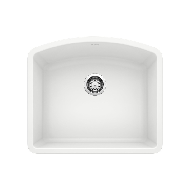 BLANCO 440175 Diamond Diamond SILGRANIT 24" Single Bowl Undermount Kitchen Sink - White in White