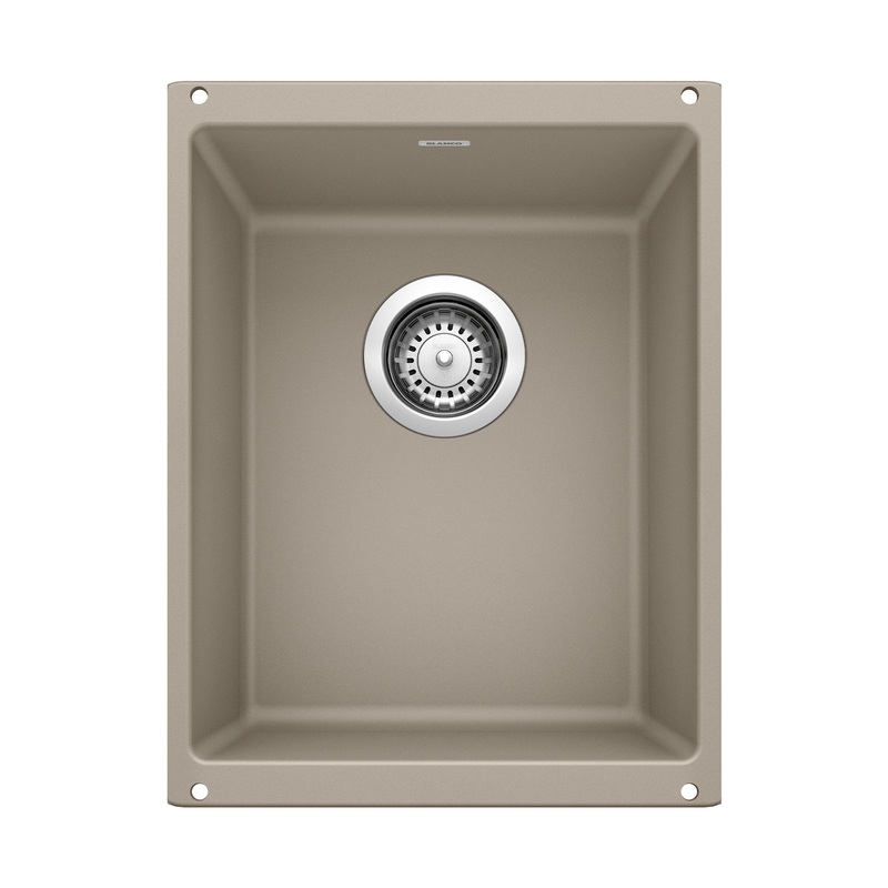 BLANCO 517676 Precis Precis SILGRANIT 13" Undermount Bar Sink - Truffle in Truffle