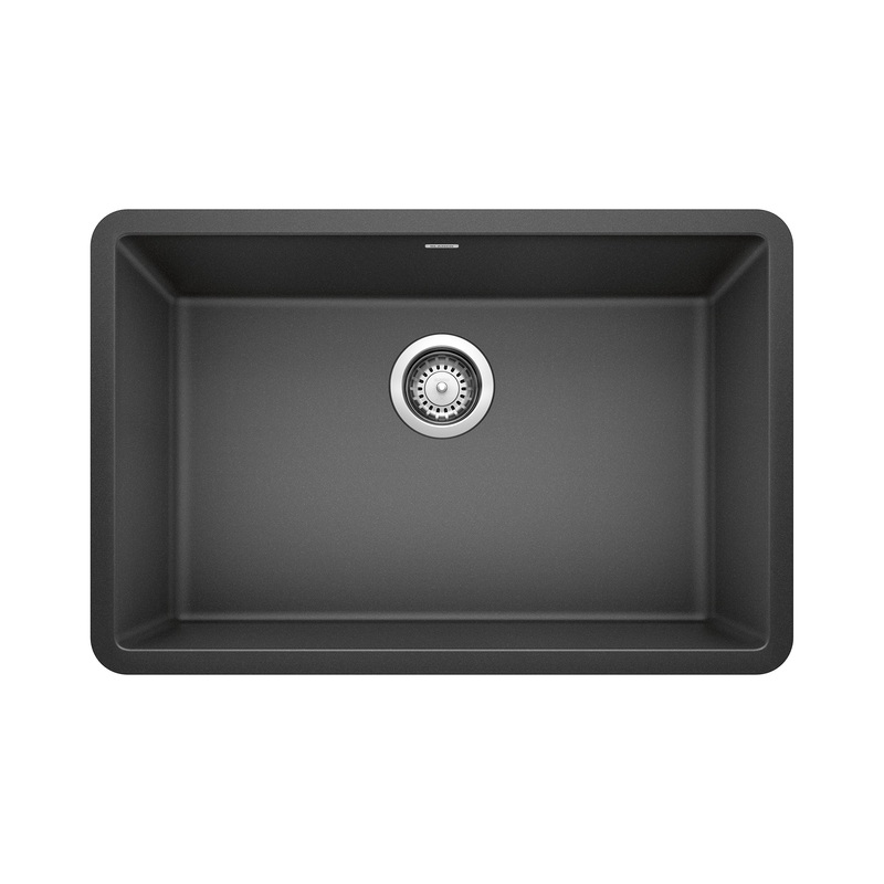 BLANCO 522259 Precis Precis SILGRANIT 27" Single Bowl Undermount Kitchen Sink - Anthracite in Anthracite