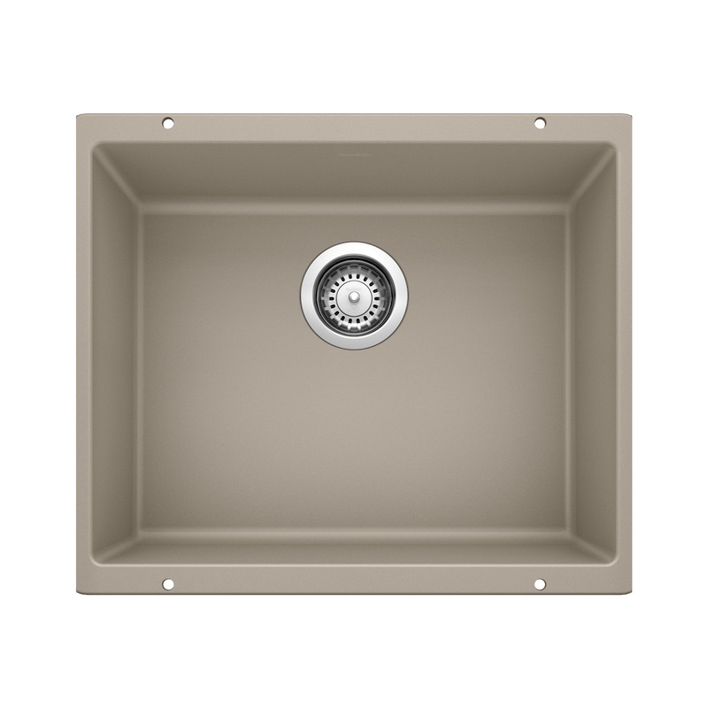 BLANCO 517677 Precis Precis SILGRANIT 21" Single Bowl Undermount Kitchen Sink - Truffle in Truffle