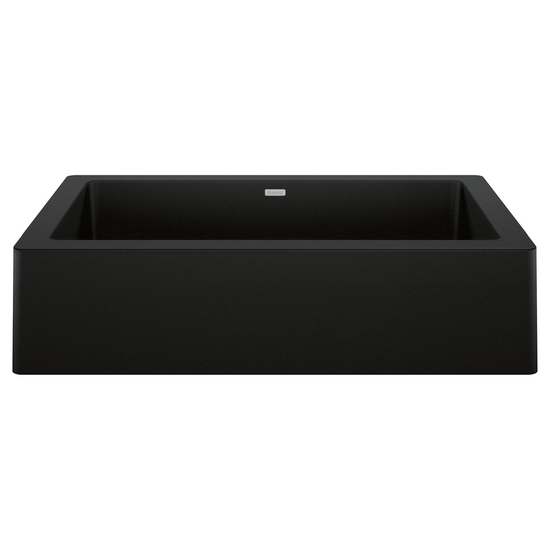 BLANCO 526545 Vintera Vintera SILGRANIT 30" Single Bowl Apron-Front Farmhouse Sink - Coal Black in Coal Black