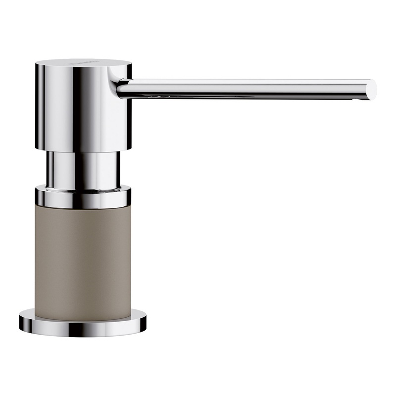 BLANCO 402306 Lato Lato Soap Dispenser - Chrome/Truffle in Chrome/Truffle