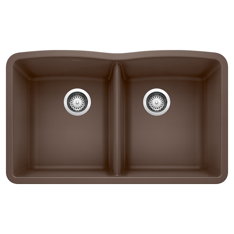 BLANCO 440182 Diamond Diamond SILGRANIT 32" 50/50 Double Bowl Undermount Kitchen Sink - Cafe in Cafe