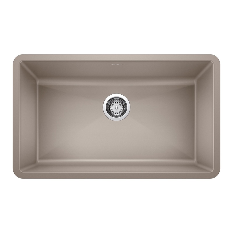 BLANCO 441297 Precis Precis SILGRANIT 32" Super Single Undermount Kitchen Sink - Truffle in Truffle