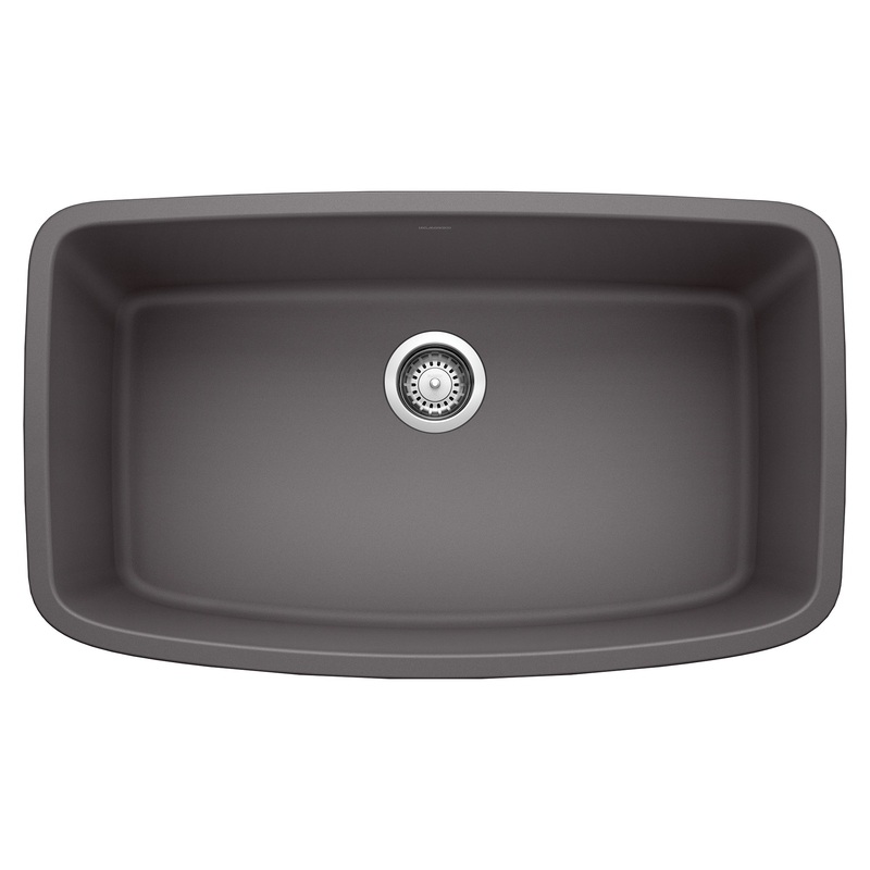 BLANCO 441611 Valea Valea SILGRANIT 32" Super Single Undermount Kitchen Sink - Cinder in Cinder