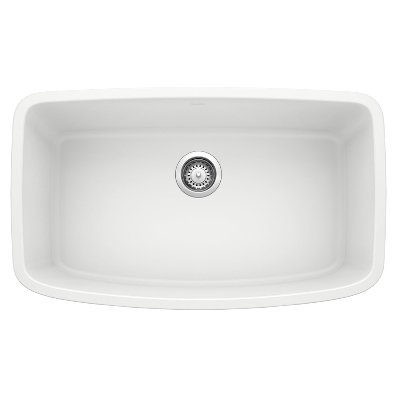 BLANCO 441773 Valea Valea SILGRANIT 32" Super Single Undermount Kitchen Sink - White in White