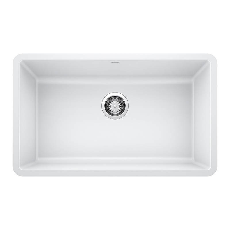 BLANCO 442533 Precis Precis SILGRANIT 30" Single Bowl Undermount Kitchen Sink - White in White