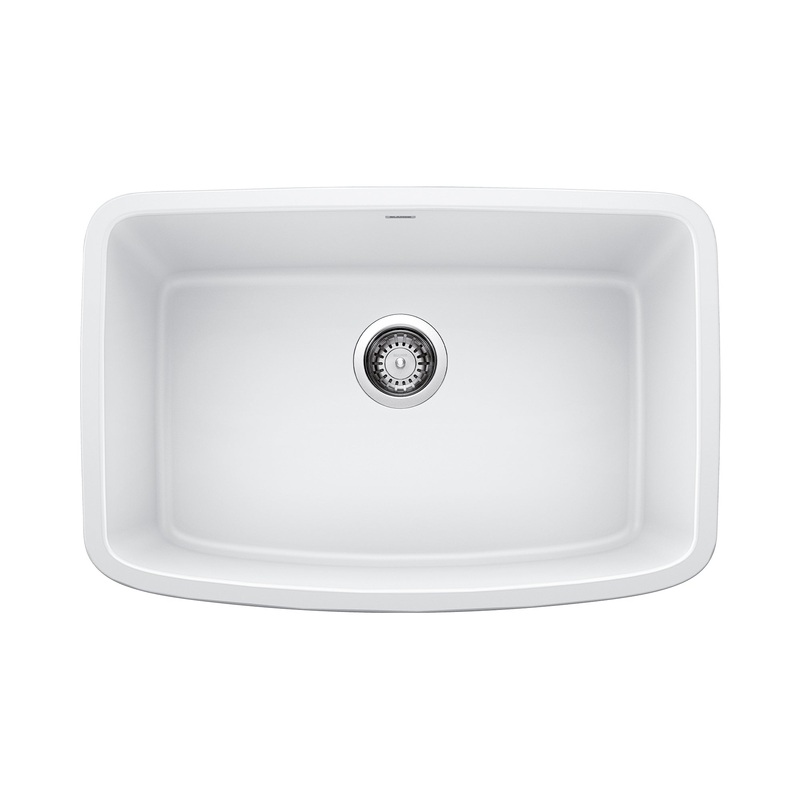 BLANCO 442551 Valea Valea SILGRANIT 27" Single Bowl Undermount Kitchen Sink - White in White