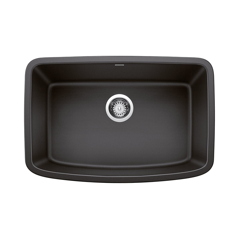 BLANCO 442552 Valea Valea SILGRANIT 27" Single Bowl Undermount Kitchen Sink - Anthracite in Anthracite