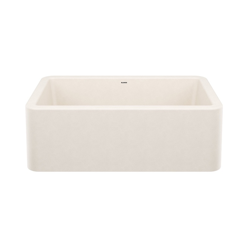 BLANCO 443076 Ikon Ikon SILGRANIT 30" Single Bowl Apron-Front Farmhouse Sink - Soft White in Soft White