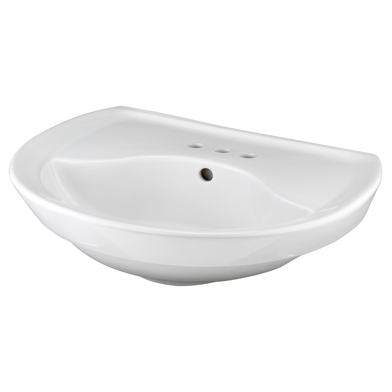 AMERICAN STANDARD 0268004.020, Ravenna 4-Inch Centerset Pedestal Sink Top in White