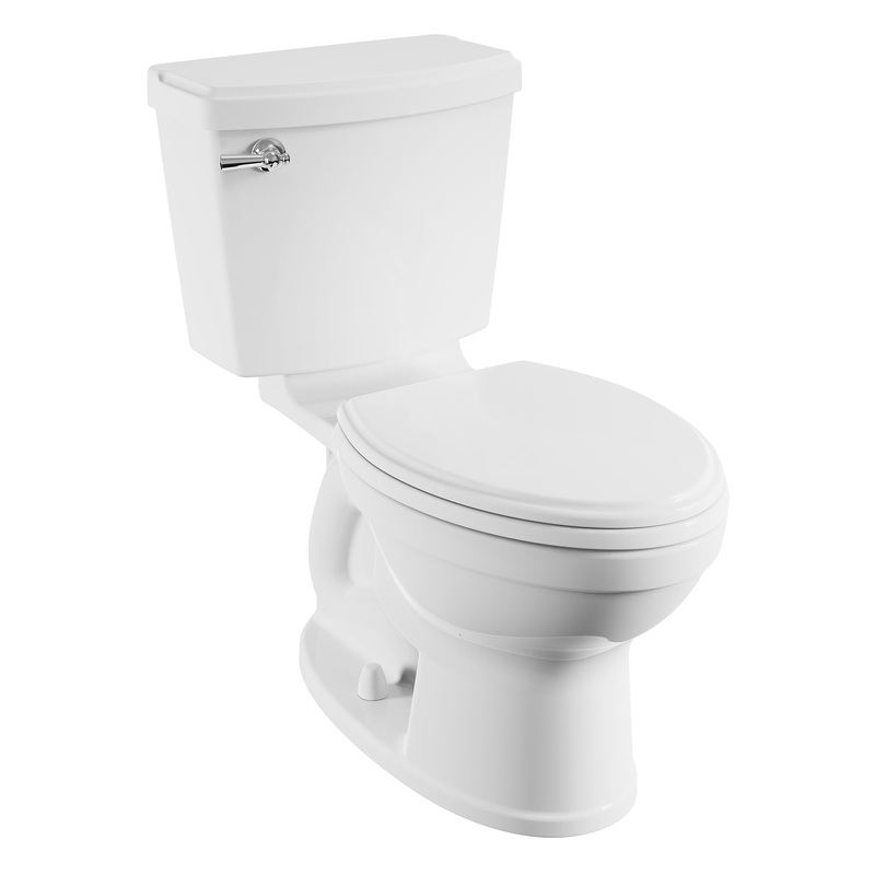 AMERICAN STANDARD 212CA104.020, Retrospect Champion PRO Two-Piece 1.28 gpf/4.8 Lpf Standard Height Elongated Toilet less Seat in White