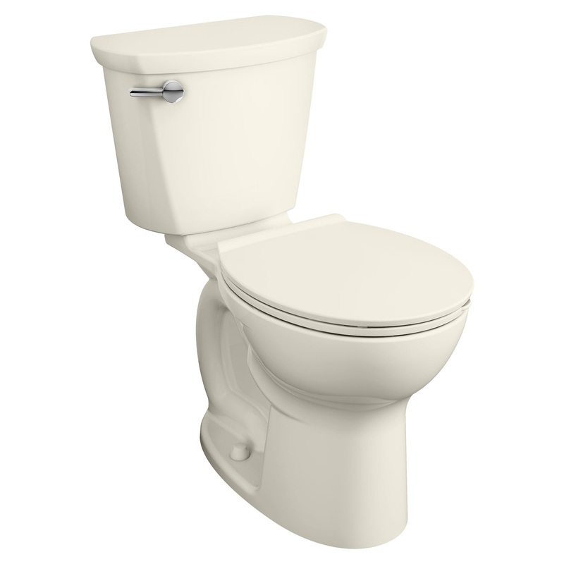AMERICAN STANDARD 215BA104.222, Cadet PRO Two-Piece 1.28 gpf/4.8 Lpf Chair Height Round Front Toilet Less Seat in Linen