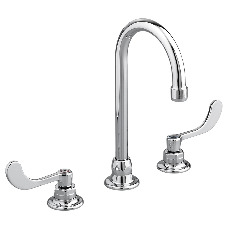 AMERICAN STANDARD 6540170.002, Monterrey 8-Inch Widespread Gooseneck Faucet With Wrist Blade Handles 1.5 gpm/5.7 Lpm in Chrome